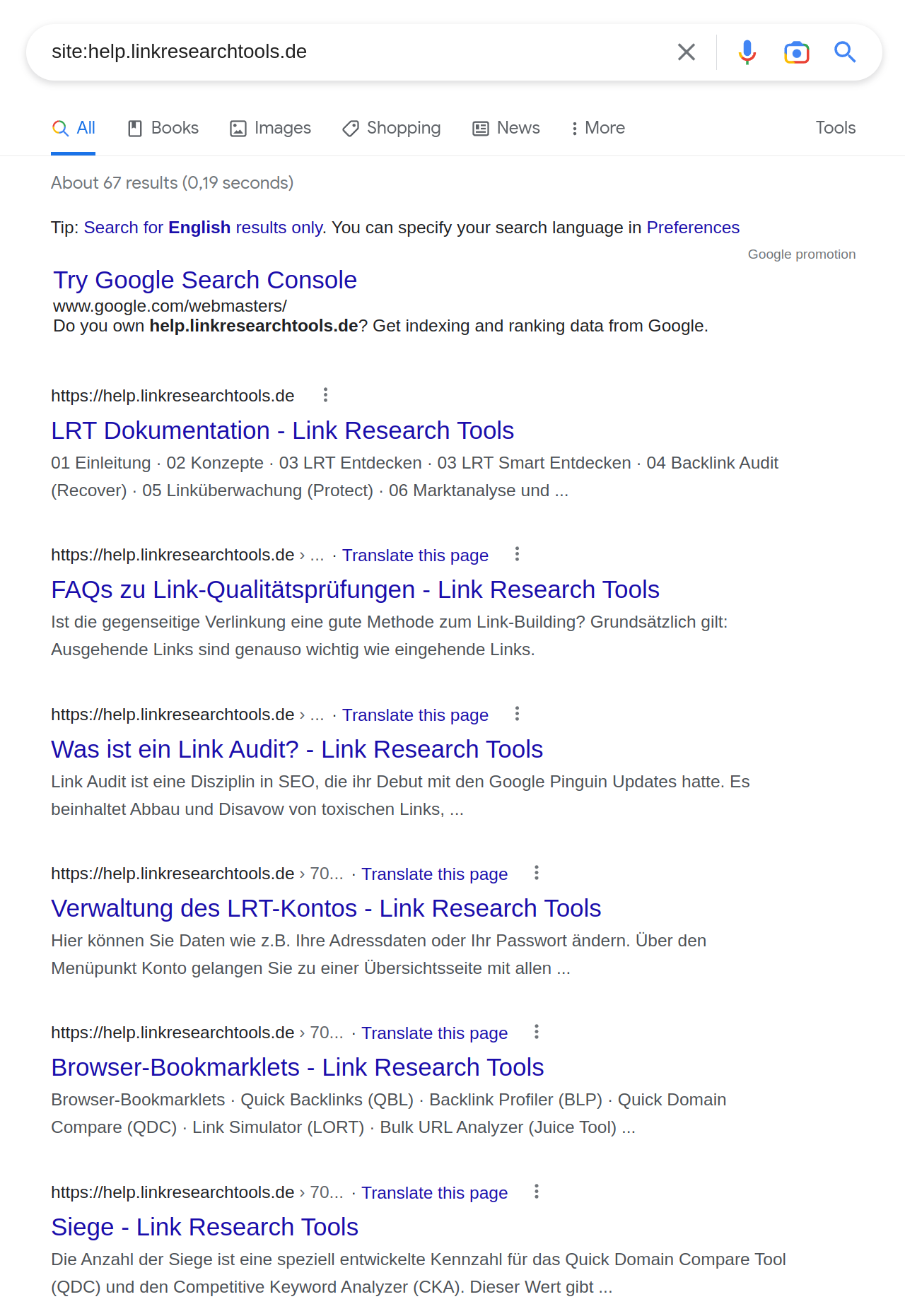 results of the search for site:help.linkresearchtools.de on Nov 28 2022